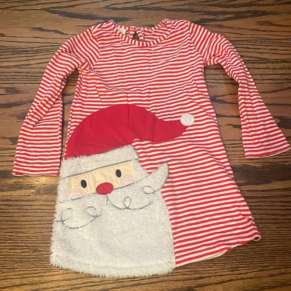 Santa baby striped dress